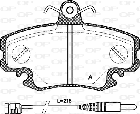BPA0141.30 OPEN PARTS Комплект тормозных колодок, дисковый тормоз (фото 1)