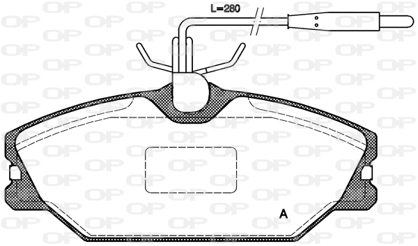 BPA0208.12 OPEN PARTS Комплект тормозных колодок, дисковый тормоз (фото 1)