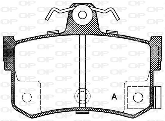 BPA0251.12 OPEN PARTS Комплект тормозных колодок, дисковый тормоз (фото 1)