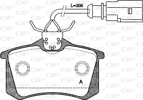 BPA0263.51 OPEN PARTS Комплект тормозных колодок, дисковый тормоз (фото 1)