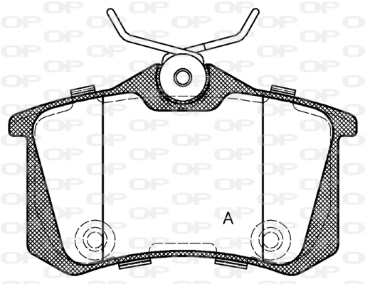 BPA0263.74 OPEN PARTS Комплект тормозных колодок, дисковый тормоз (фото 1)