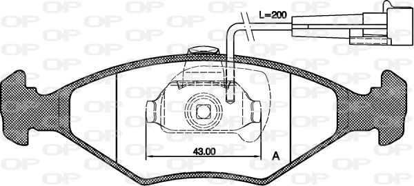 BPA0281.42 OPEN PARTS Комплект тормозных колодок, дисковый тормоз (фото 1)