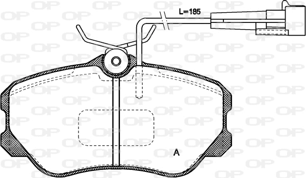 BPA0303.02 OPEN PARTS Комплект тормозных колодок, дисковый тормоз (фото 1)