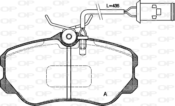 BPA0303.12 OPEN PARTS Комплект тормозных колодок, дисковый тормоз (фото 1)