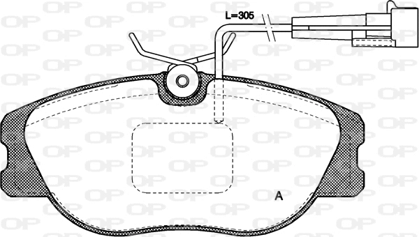 BPA0305.31 OPEN PARTS Комплект тормозных колодок, дисковый тормоз (фото 1)