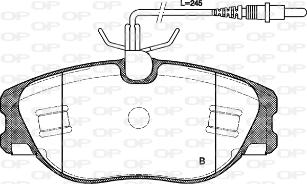 BPA0305.44 OPEN PARTS Комплект тормозных колодок, дисковый тормоз (фото 2)