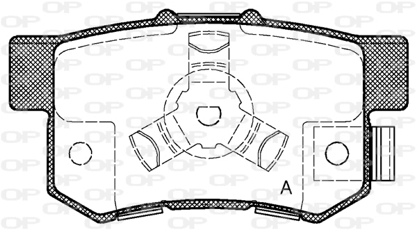 BPA0325.04 OPEN PARTS Комплект тормозных колодок, дисковый тормоз (фото 1)
