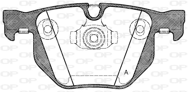 BPA0381.61 OPEN PARTS Комплект тормозных колодок, дисковый тормоз (фото 1)