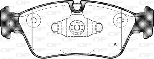 BPA0384.60 OPEN PARTS Комплект тормозных колодок, дисковый тормоз (фото 1)