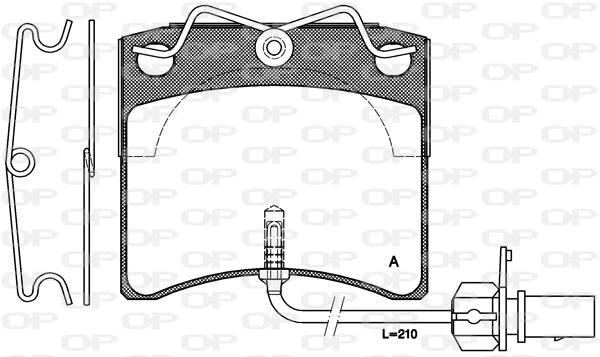 BPA0385.11 OPEN PARTS Комплект тормозных колодок, дисковый тормоз (фото 1)