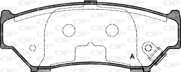 BPA0389.12 OPEN PARTS Комплект тормозных колодок, дисковый тормоз (фото 1)