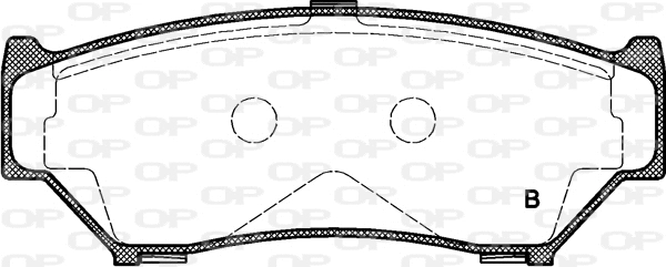 BPA0389.12 OPEN PARTS Комплект тормозных колодок, дисковый тормоз (фото 2)