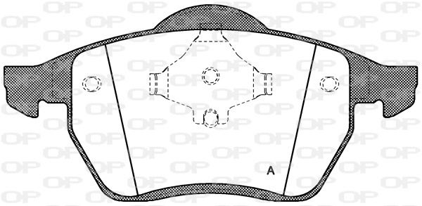 BPA0390.00 OPEN PARTS Комплект тормозных колодок, дисковый тормоз (фото 1)