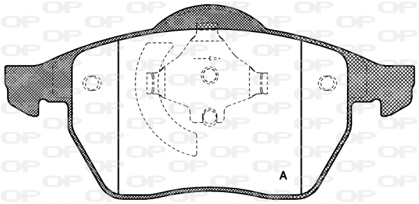 BPA0390.01 OPEN PARTS Комплект тормозных колодок, дисковый тормоз (фото 1)