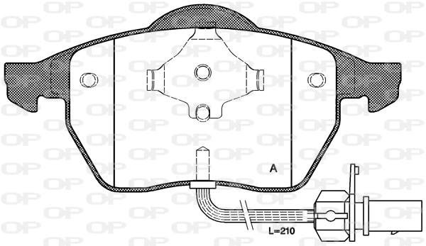 BPA0390.11 OPEN PARTS Комплект тормозных колодок, дисковый тормоз (фото 1)