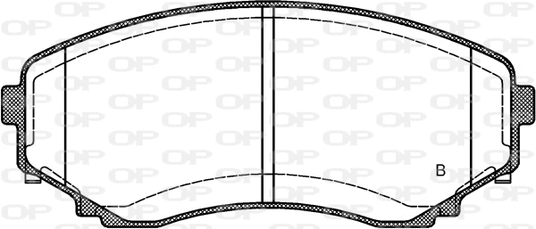 BPA0397.22 OPEN PARTS Комплект тормозных колодок, дисковый тормоз (фото 2)