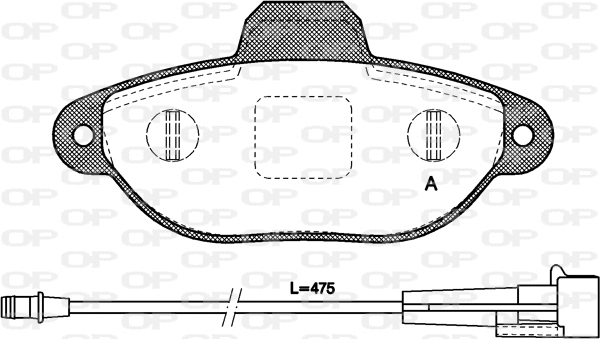 BPA0414.01 OPEN PARTS Комплект тормозных колодок, дисковый тормоз (фото 1)