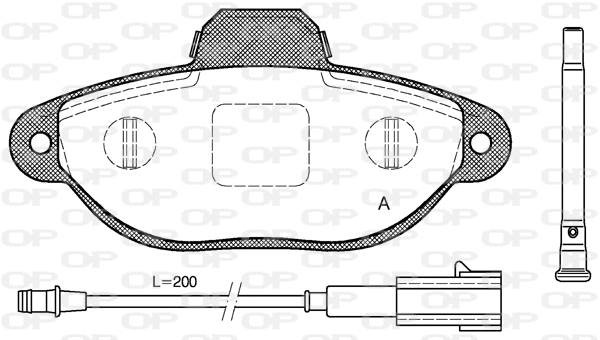 BPA0414.21 OPEN PARTS Комплект тормозных колодок, дисковый тормоз (фото 1)
