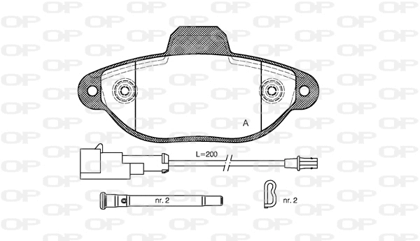 BPA0414.22 OPEN PARTS Комплект тормозных колодок, дисковый тормоз (фото 1)