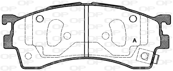 BPA0415.12 OPEN PARTS Комплект тормозных колодок, дисковый тормоз (фото 1)