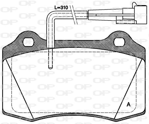 BPA0434.22 OPEN PARTS Комплект тормозных колодок, дисковый тормоз (фото 1)