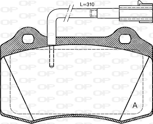 BPA0434.32 OPEN PARTS Комплект тормозных колодок, дисковый тормоз (фото 1)