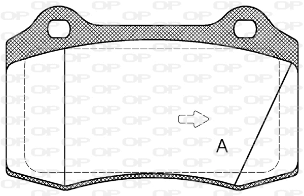 BPA0434.55 OPEN PARTS Комплект тормозных колодок, дисковый тормоз (фото 1)