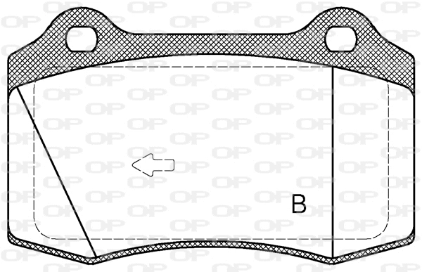 BPA0434.55 OPEN PARTS Комплект тормозных колодок, дисковый тормоз (фото 2)