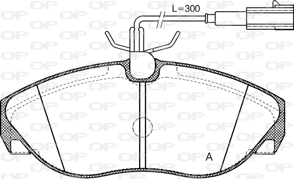 BPA0486.11 OPEN PARTS Комплект тормозных колодок, дисковый тормоз (фото 1)