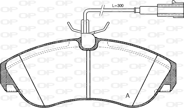 BPA0487.11 OPEN PARTS Комплект тормозных колодок, дисковый тормоз (фото 1)