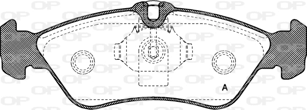 BPA0580.00 OPEN PARTS Комплект тормозных колодок, дисковый тормоз (фото 1)