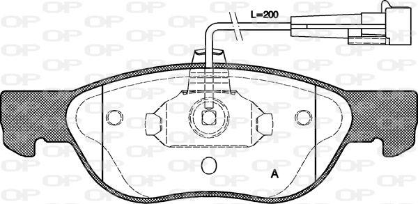 BPA0587.11 OPEN PARTS Комплект тормозных колодок, дисковый тормоз (фото 1)