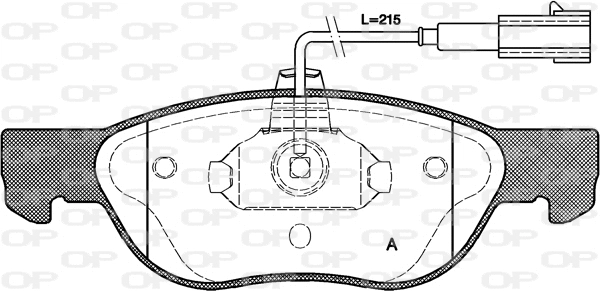 BPA0587.21 OPEN PARTS Комплект тормозных колодок, дисковый тормоз (фото 1)