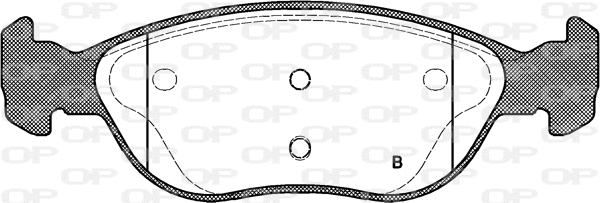 BPA0587.21 OPEN PARTS Комплект тормозных колодок, дисковый тормоз (фото 2)