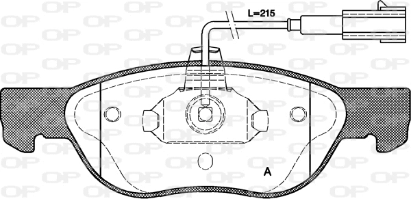 BPA0587.22 OPEN PARTS Комплект тормозных колодок, дисковый тормоз (фото 1)