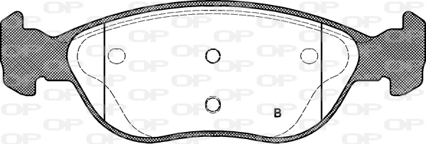 BPA0587.22 OPEN PARTS Комплект тормозных колодок, дисковый тормоз (фото 2)