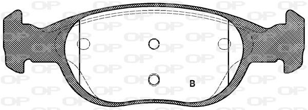 BPA0588.10 OPEN PARTS Комплект тормозных колодок, дисковый тормоз (фото 2)