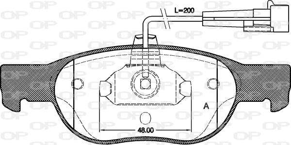 BPA0588.11 OPEN PARTS Комплект тормозных колодок, дисковый тормоз (фото 1)