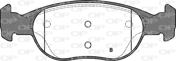 BPA0588.11 OPEN PARTS Комплект тормозных колодок, дисковый тормоз (фото 2)