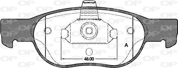 BPA0588.20 OPEN PARTS Комплект тормозных колодок, дисковый тормоз (фото 1)