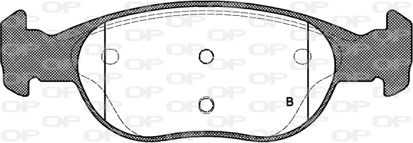 BPA0588.20 OPEN PARTS Комплект тормозных колодок, дисковый тормоз (фото 2)