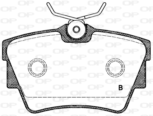 BPA0591.12 OPEN PARTS Комплект тормозных колодок, дисковый тормоз (фото 2)