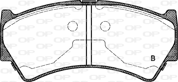 BPA0592.52 OPEN PARTS Комплект тормозных колодок, дисковый тормоз (фото 2)