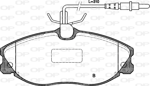 BPA0604.14 OPEN PARTS Комплект тормозных колодок, дисковый тормоз (фото 2)
