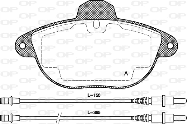 BPA0608.04 OPEN PARTS Комплект тормозных колодок, дисковый тормоз (фото 1)