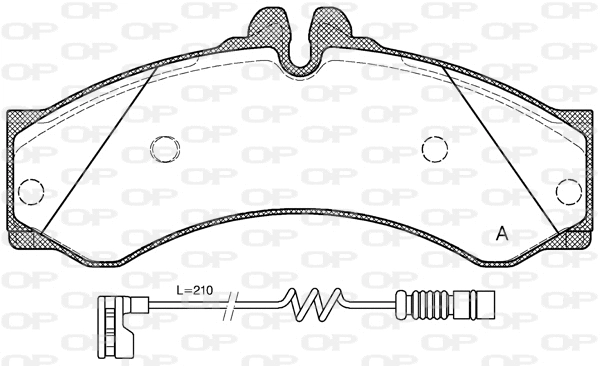 BPA0614.12 OPEN PARTS Комплект тормозных колодок, дисковый тормоз (фото 1)