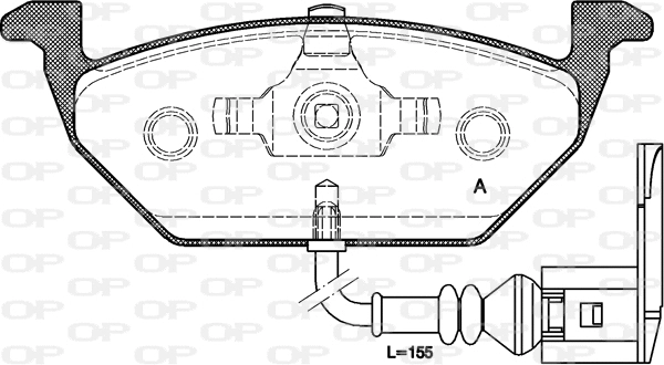 BPA0633.21 OPEN PARTS Комплект тормозных колодок, дисковый тормоз (фото 1)