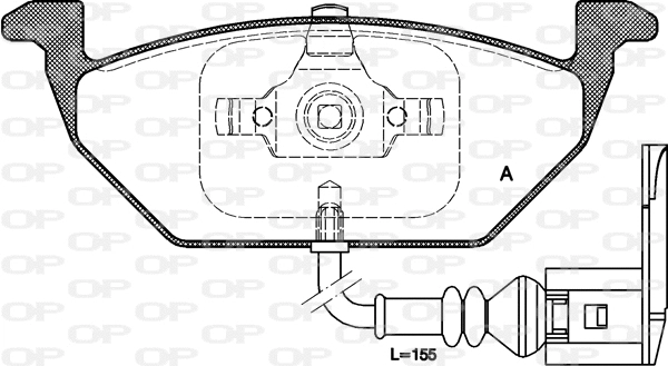 BPA0633.41 OPEN PARTS Комплект тормозных колодок, дисковый тормоз (фото 1)