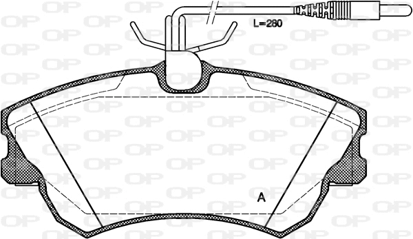 BPA0638.02 OPEN PARTS Комплект тормозных колодок, дисковый тормоз (фото 1)