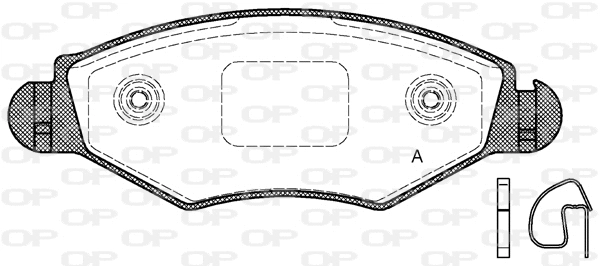 BPA0643.20 OPEN PARTS Комплект тормозных колодок, дисковый тормоз (фото 1)